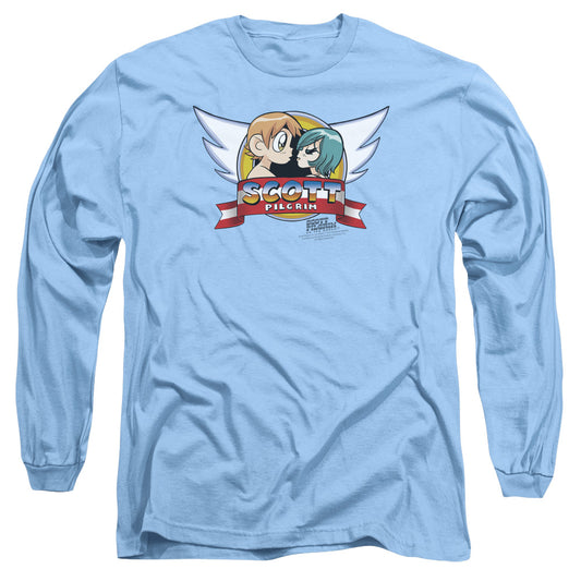 Scott Pilgrim - Sonic Scott - Long Sleeve Adult 18/1 - Carolina Blue T-shirt