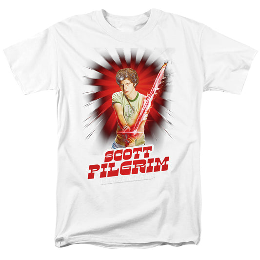 Scott Pilgrim - Super Sword - Short Sleeve Adult 18/1 - Black T-shirt