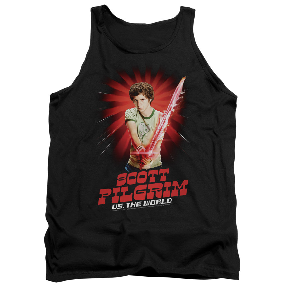 Scott Pilgrim - Super Sword - Adult Tank - Black