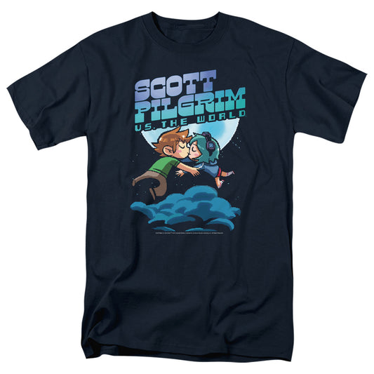 Scott Pilgrim - Lovers - Short Sleeve Adult 18/1 - Navy T-shirt