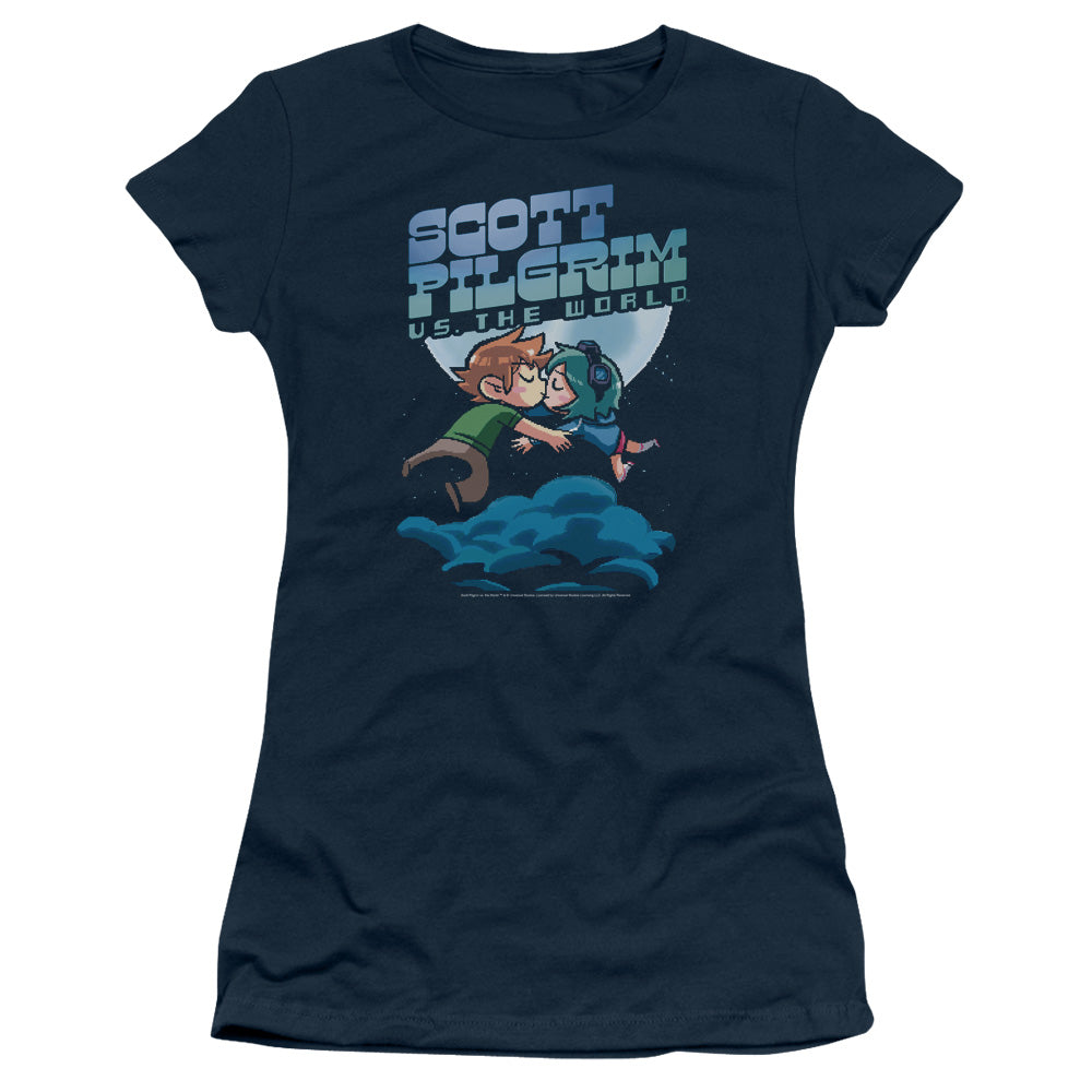 Scott Pilgrim - Lovers - Short Sleeve Junior Sheer - Navy T-shirt