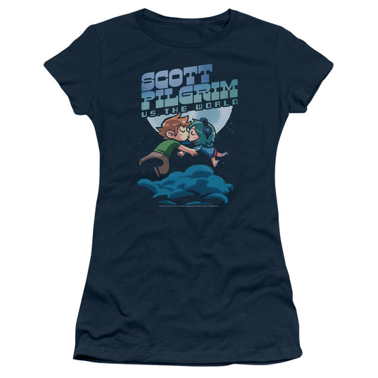Scott Pilgrim - Lovers - Short Sleeve Junior Sheer - Navy T-shirt