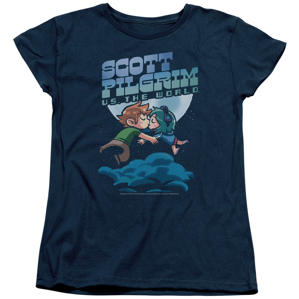 Scott Pilgrim - Lovers - Short Sleeve Womens Tee - Navy T-shirt