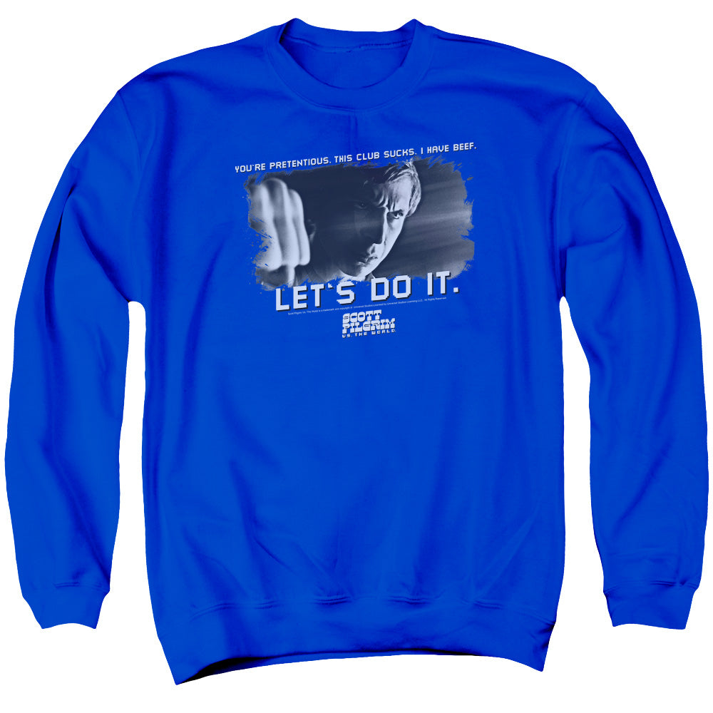 Scott Pilgrim - Beef - Adult Crewneck Sweatshirt - Royal Blue