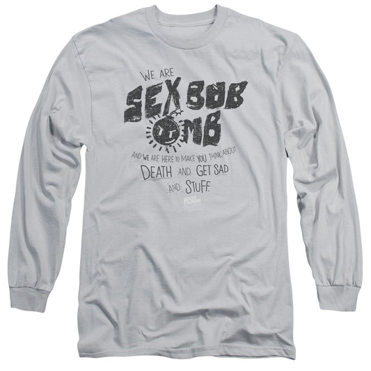 Scott Pilgrim - And Stuff - Long Sleeve Adult 18/1 - Silver T-shirt