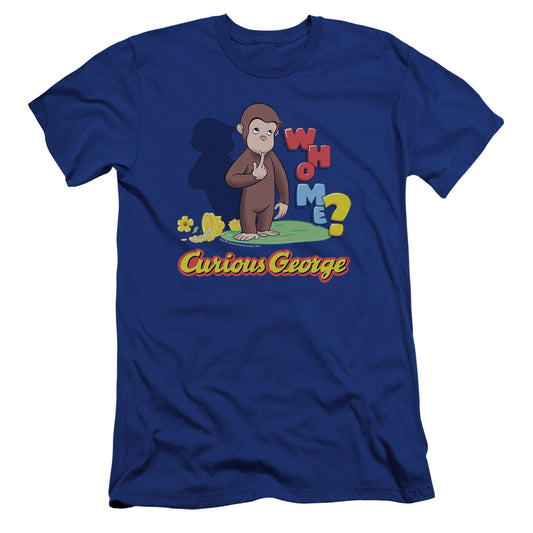 Curious George Who Me-premuim Canvas Adult Slim Fit
