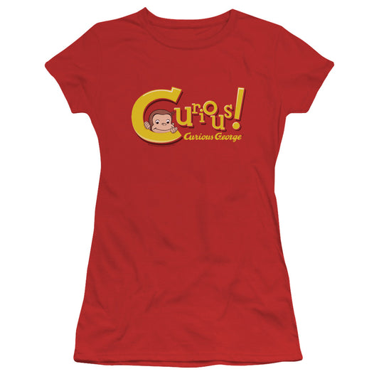 CURIOUS GEORGE CURIOUS - S/S JUNIOR SHEER - RED - SM - RED T-Shirt