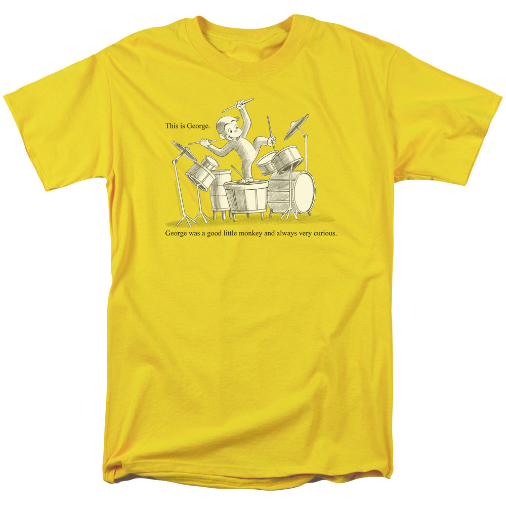 Curious George - This Is George - Short Sleeve Adult 18/1 - Yellow - Sm - Yellow T-shirt
