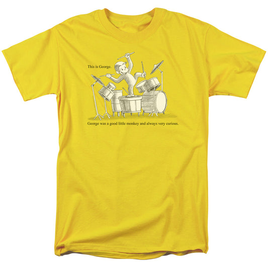 Curious George - This Is George - Short Sleeve Adult 18/1 - Yellow - Sm - Yellow T-shirt
