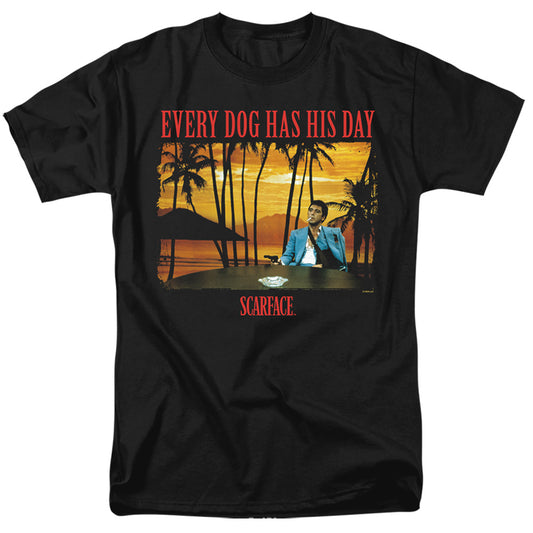 Scarface - A Dog Day - Short Sleeve Adult 18/1 - Black T-shirt