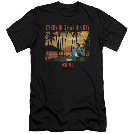 Scarface - A Dog Day - Short Sleeve Adult 30/1 - Black T-shirt