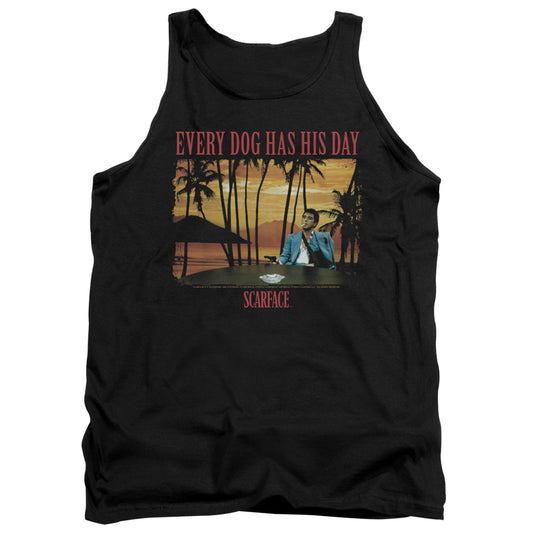 Scarface - A Dog Day - Adult Tank - Black