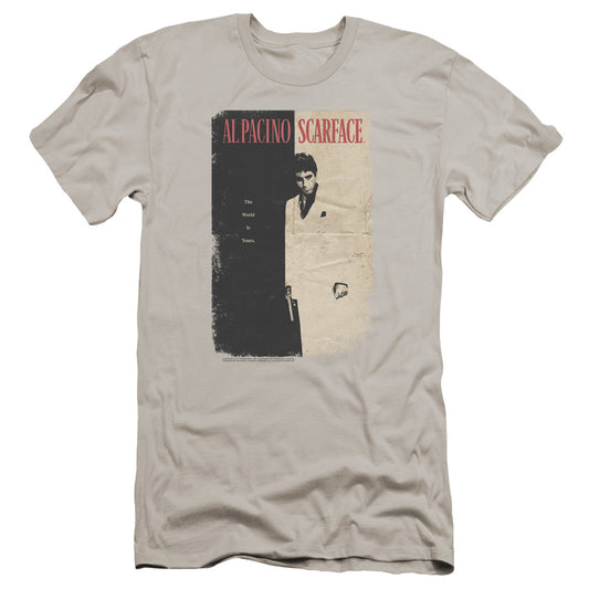 Scarface - Vintage Poster-premuim Canvas Adult Slim Fit 30/1 - Silver