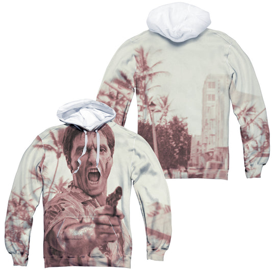 Scarface - War Cry (Front/back Print) - Adult Poly Pullover Hoodie - White