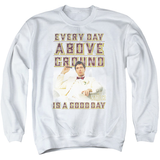Scarface - Above Ground - Adult Crewneck Sweatshirt - White