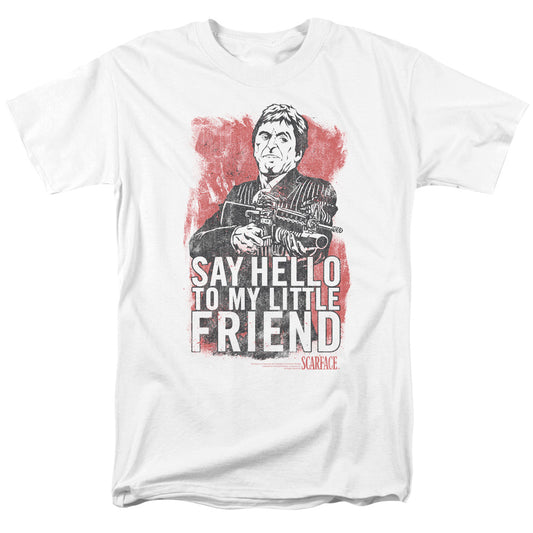 Scarface - Little Friend - Short Sleeve Adult 18/1 - White T-shirt