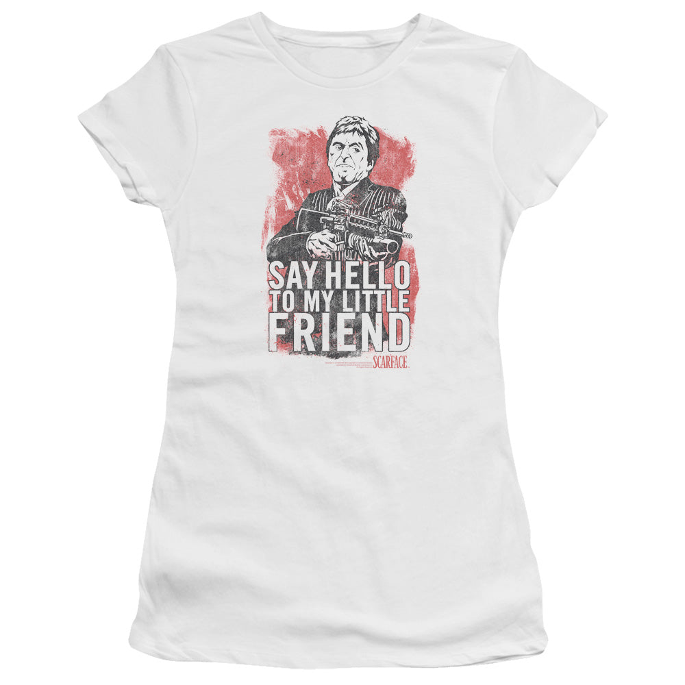 Scarface - Little Friend - Short Sleeve Junior Sheer - White T-shirt
