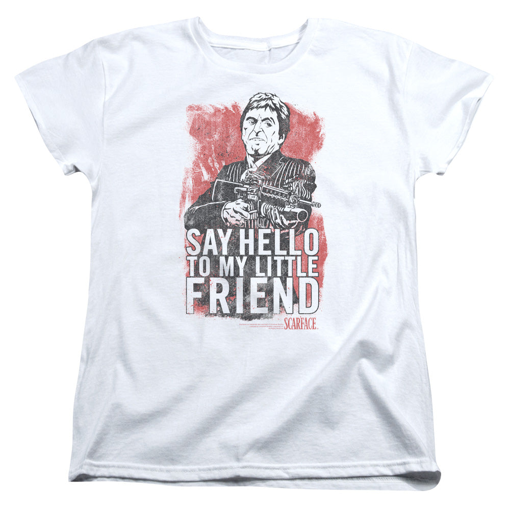 Scarface - Little Friend - Short Sleeve Womens Tee - White T-shirt
