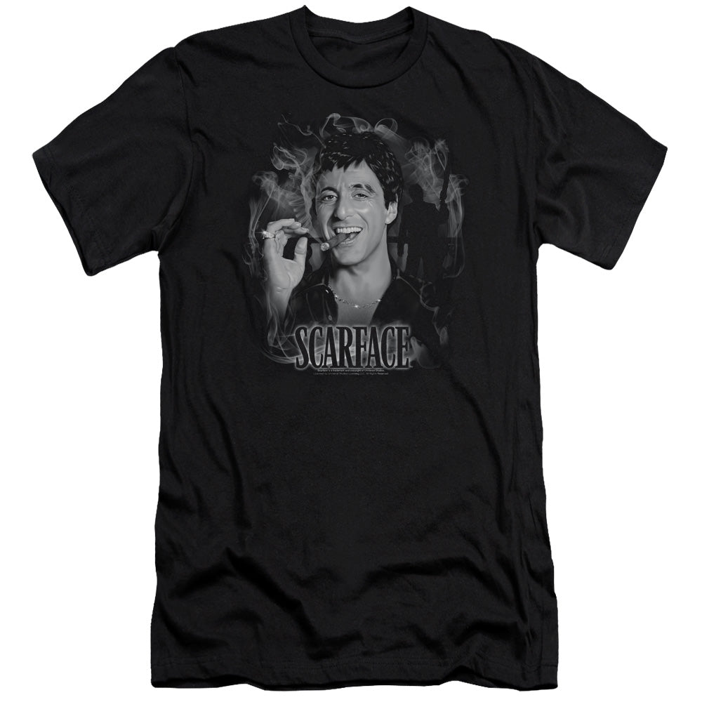 SCARFACE SMOKEY SCAR - S/S ADULT 30/1 - BLACK T-Shirt