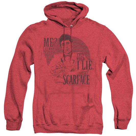 Scarface - Truth - Adult Heather Hoodie - Red
