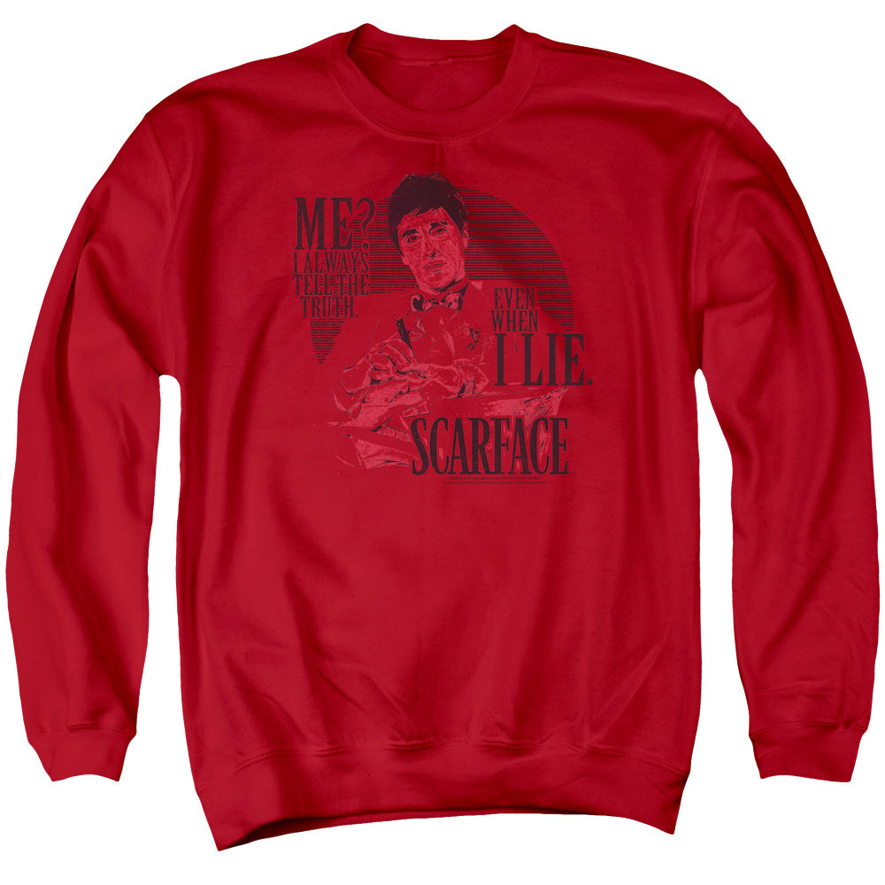 Scarface - Truth - Adult Crewneck Sweatshirt - Red