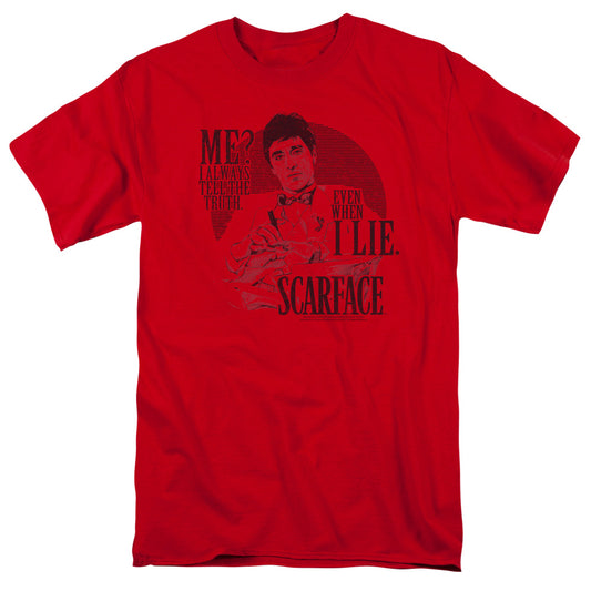 Scarface - Truth - Short Sleeve Adult 18/1 - Red T-shirt
