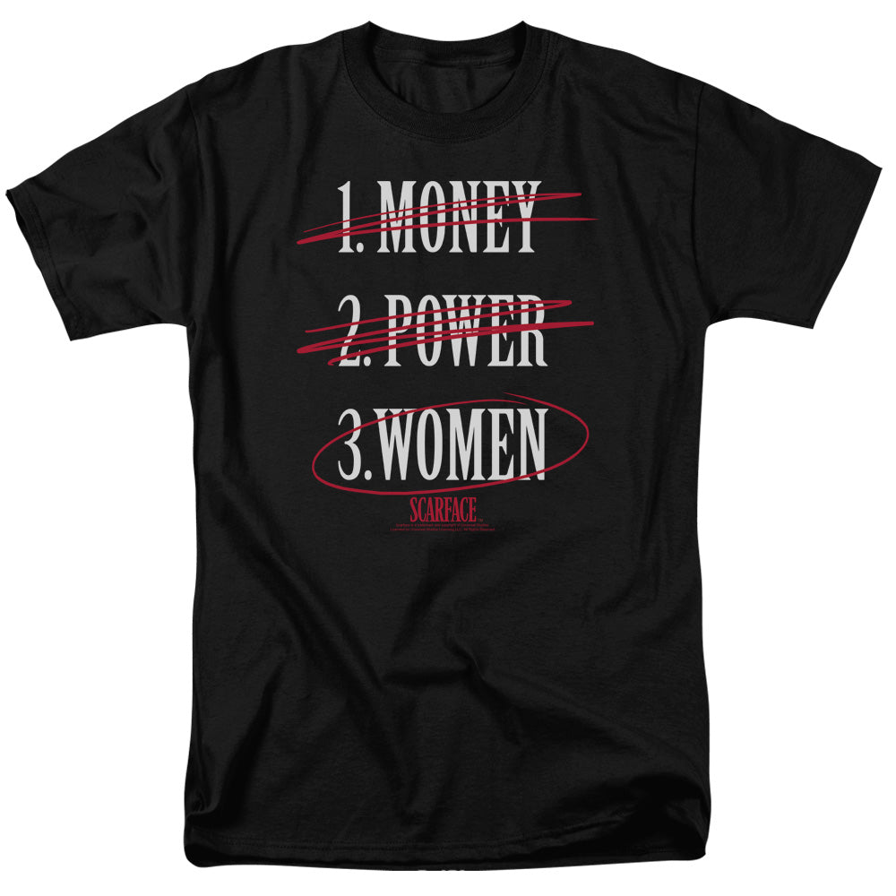 Scarface - Money Power Women - Short Sleeve Adult 18/1 - Black T-shirt