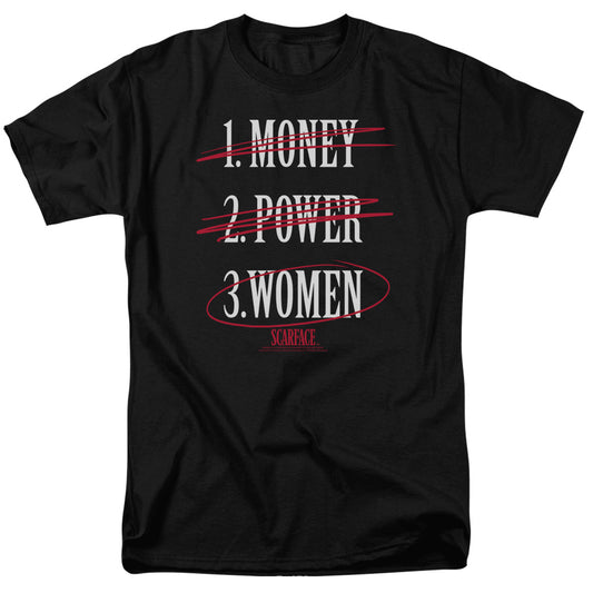 Scarface - Money Power Women - Short Sleeve Adult 18/1 - Black T-shirt