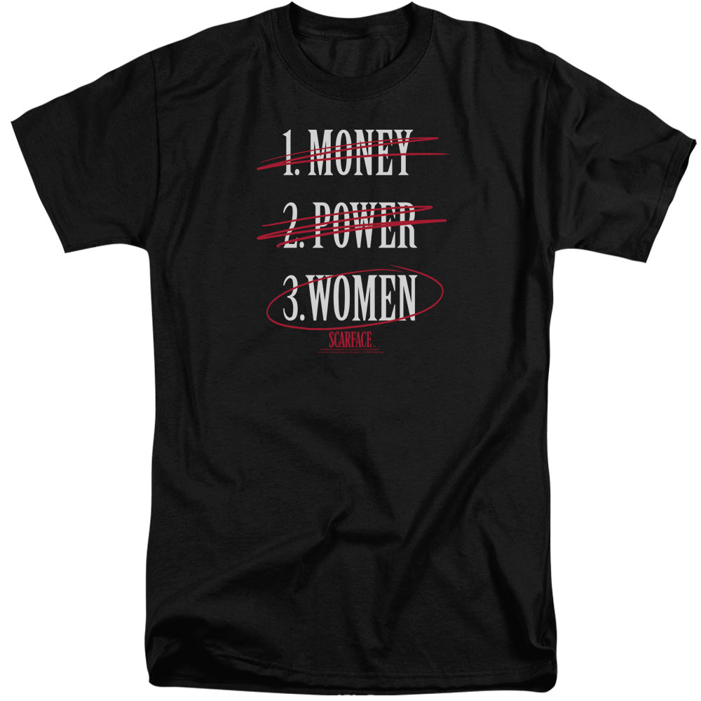 Scarface - Money Power Women - Short Sleeve Adult Tall - Black T-shirt