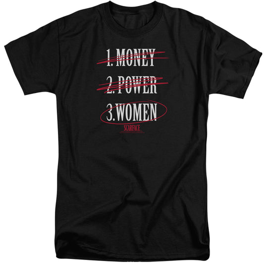 Scarface - Money Power Women - Short Sleeve Adult Tall - Black T-shirt