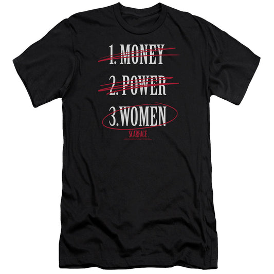 Scarface - Money Power Women-premuim Canvas Adult Slim Fit 30/1 - Black