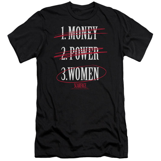 Scarface - Money Power Women - Short Sleeve Adult 30/1 - Black T-shirt