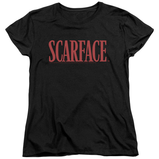 Scarface - Logo - Short Sleeve Womens Tee - Black T-shirt