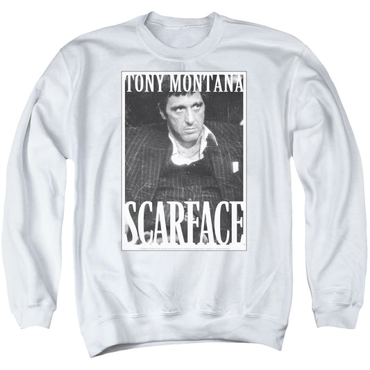 Scarface - Business Face - Adult Crewneck Sweatshirt - White