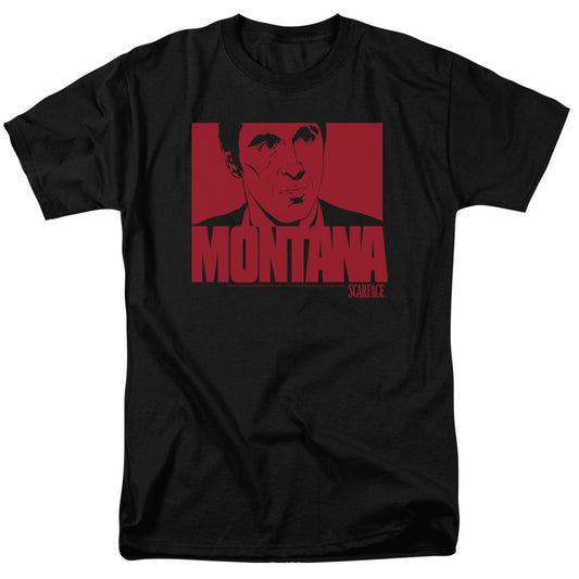 Scarface - Montana Face - Short Sleeve Adult 18/1 - Black T-shirt