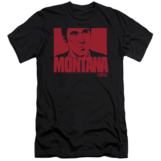 Scarface - Montana Face - Short Sleeve Adult 30/1 - Black T-shirt
