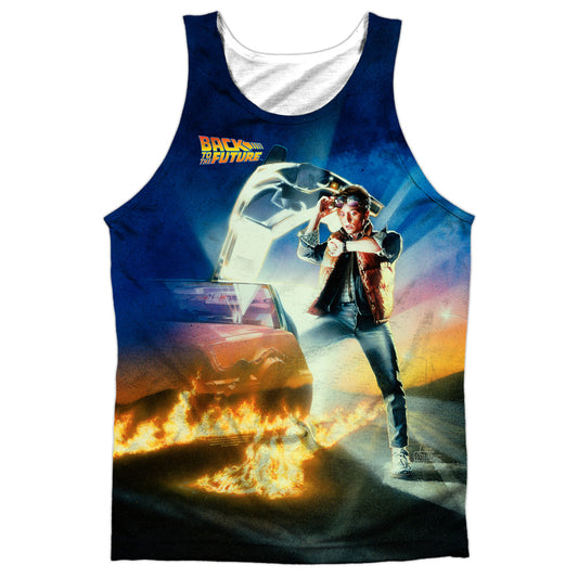 Back To The Future - Movie Poster - Adult 100% Poly Tank Top - White
