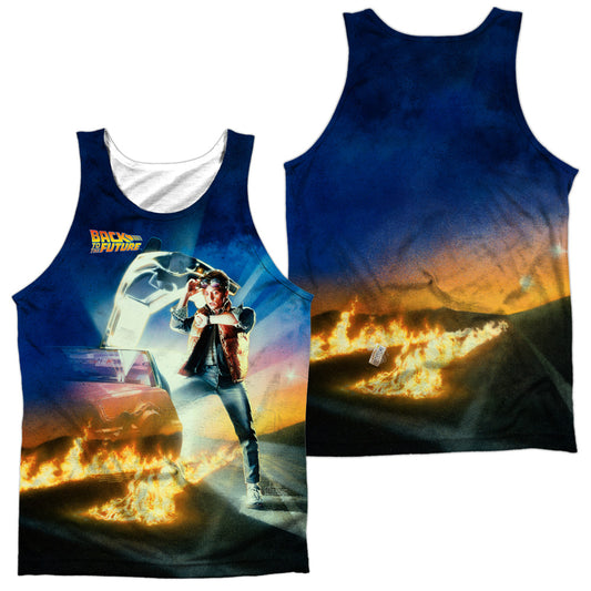 Back To The Future - Movie Poster - Adult 100% Poly Tank Top - White