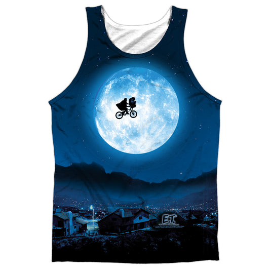 Et - Moon - Adult 100% Poly Tank Top - White