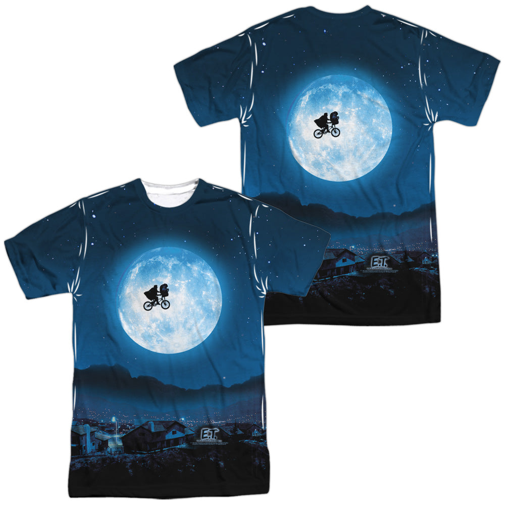Et - Moon - Short Sleeve Adult Poly Crew - White T-shirt