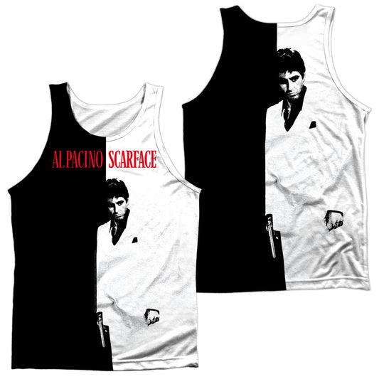 Scarface - Big Poster - Adult 100% Poly Tank Top - White