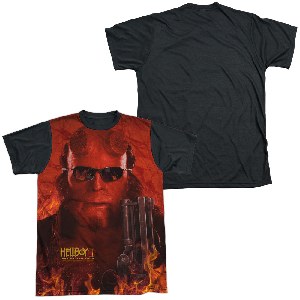 Hellboy Ii - Big Red - Short Sleeve Adult White Front Black Back   - White T-shirt