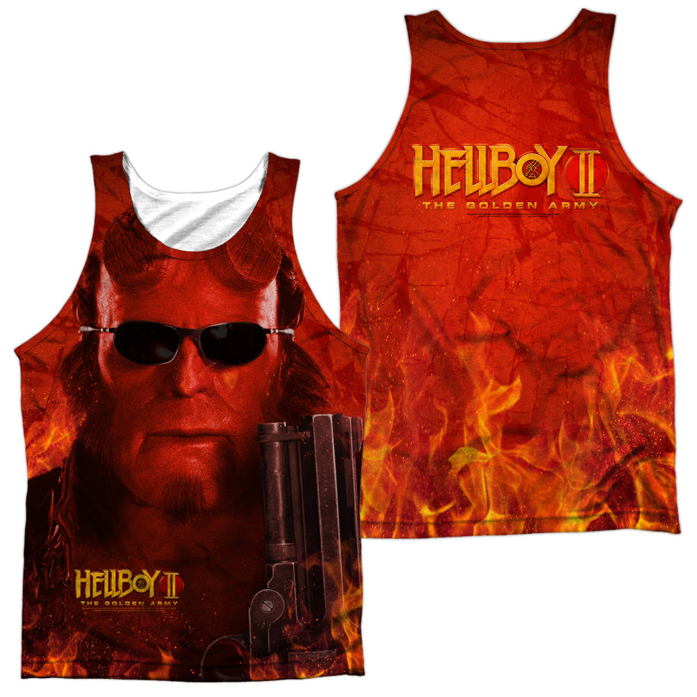 Hellboy Ii - Big Red - Adult 100% Poly Tank Top - White