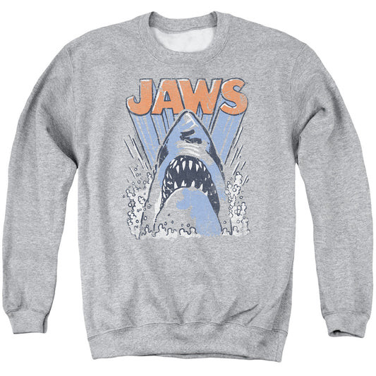 Jaws - Comic Splash - Adult Crewneck Sweatshirt - Athletic Heather