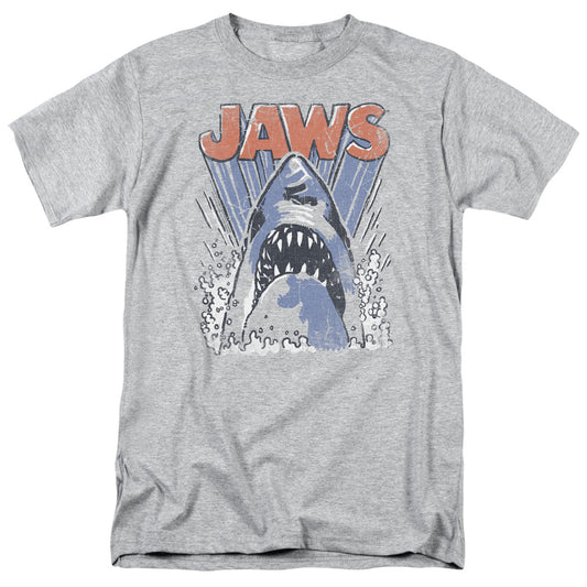 Jaws - Comic Splash - Short Sleeve Adult 18/1 - Athletic Heather T-shirt