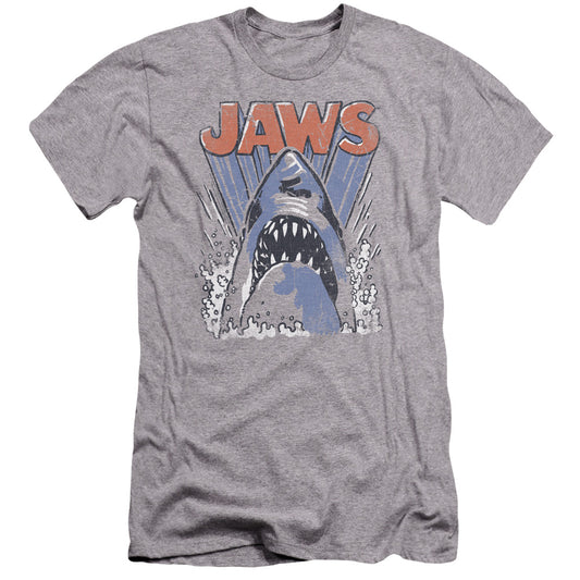 Jaws - Comic Splash-premuim Canvas Adult Slim Fit 30/1 - Athletic Heather