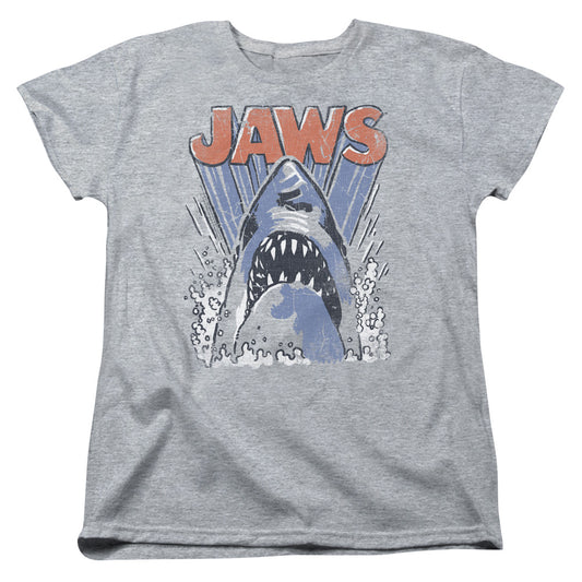 Jaws - Comic Splash - Short Sleeve Womens Tee - Athletic Heather T-shirt