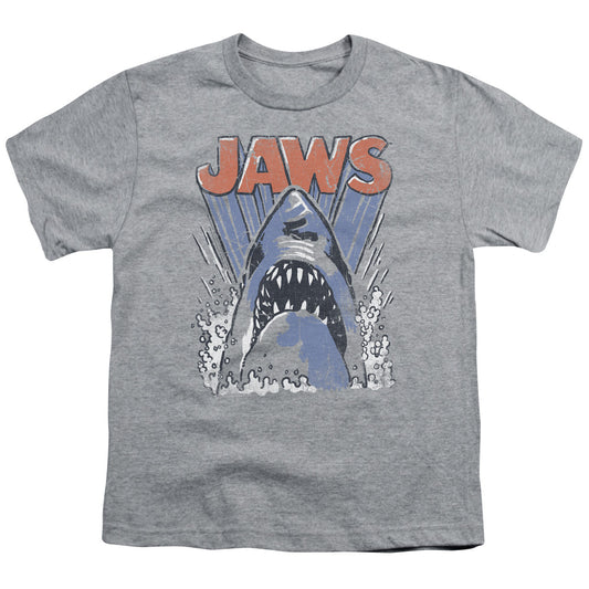 Jaws - Comic Splash - Short Sleeve Youth 18/1 - Athletic Heather T-shirt