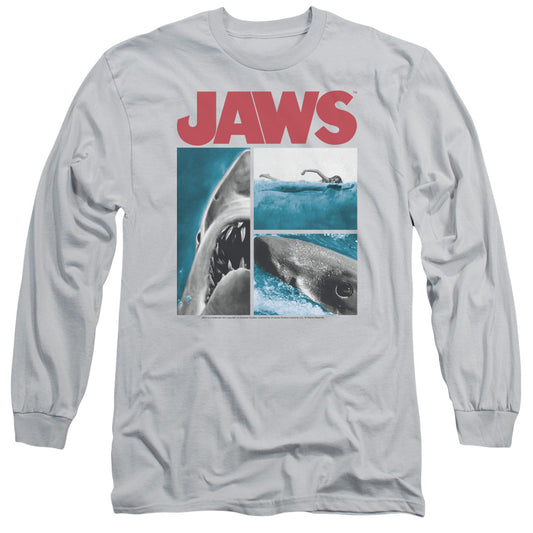 Jaws - Instajaws - Long Sleeve Adult 18/1 - Silver T-shirt