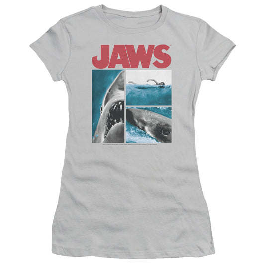 Jaws - Instajaws - Short Sleeve Junior Sheer - Silver T-shirt